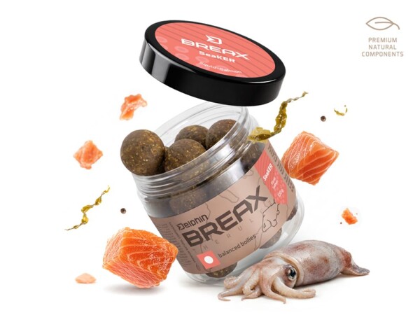 Delphin Vyvážené boilies BreaX/SeaKER Oliheň-Losos 100g - 20mm,Delphin Vyvážené boilies BreaX/SeaKER Oliheň-Losos 100g - 20mm