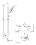 IDEAL STANDARD - CeraTherm Sprchový set s termostatem, 3 proudy, chrom A7235AA