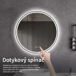 CERANO - Koupelnové LED zrcadlo Rivo, kovový rám - černá matná - Ø 60 CER-NT8232A60