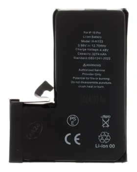 Baterie pro iPhone 15 Pro 3274mAh Li-Ion (Bulk) / Náhradní baterie / Apple kompatibilní (8596311249440)