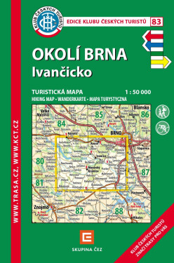 KČT 83 Okolí Brna, Ivančicko / turistická mapa 1:50T, 6. vydání