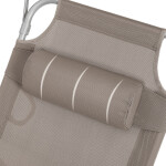 Zahradní lehátko 193x53x29cm, látka, krémová, AZL-E1192 CRM