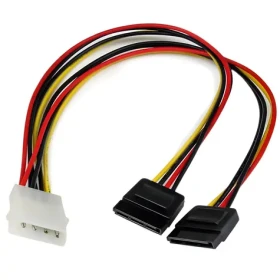 StarTech napájecí Y-kabel Molex - 2x SATA / Napájecí kabel / Molex - 2x SATA 15-pin / 0,3 m (PYO2LP4SATA)