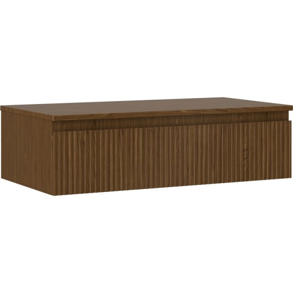 MEXEN/S - Rivel koupelnová skříňka pod umyvadlo 90 cm s deskou, 1 šuplík, reliéf , ořech 91A20-09023-1-BFC86