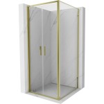 MEXEN/S - Exo sprchový kout dveře křídlové 100 x 100, transparent, zlato 814-100-100-50-00