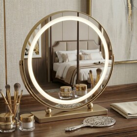 REA - Zrcadlo LED MAKE-UP L.Gold 40 cm HOM-01809