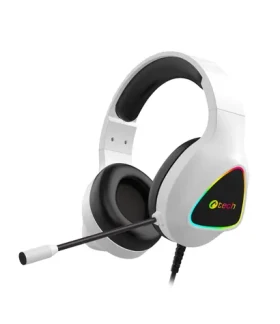 C-TECH Midas bílá / Herní sluchátka / mikrofon / 3.5 mm jack (8594125012182)