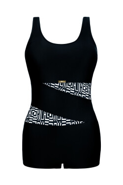 Jednodílné dámské plavky Self 36 S1 Fashion Sport Shorts černá