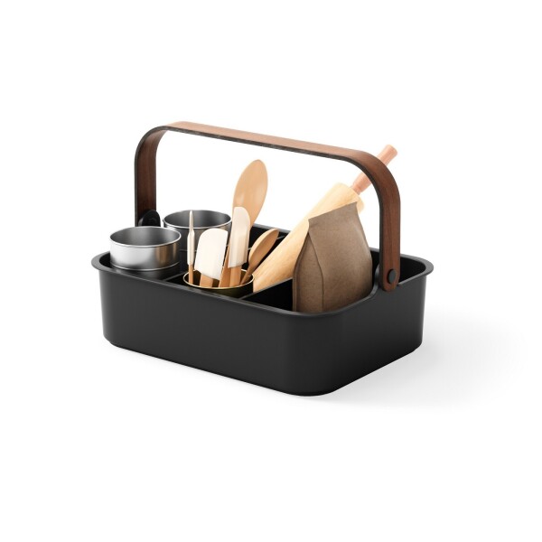 Stohovatelný organizér 35,5x24,5 cm Umbra BELLWOOD - černý/ořechový