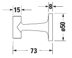 DURAVIT - Starck T Háček, kartáčovaný bronz 0099290400