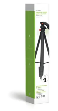 Nedis stativ / Nosnost 3 kg / Výška 41,5-160 cm / 5 segmentů / Náklon a natočení / Přepravní taška (TPOD2600BK)