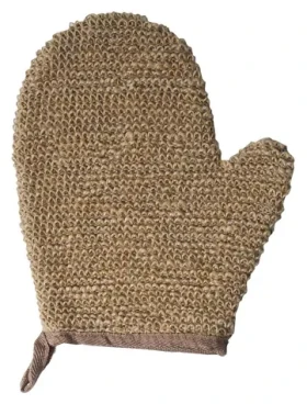 MSV JUTO exfoliační jutová rukavice hnědá / Rukavice / Juta, polyester, houba / 18 x 1,2 x 22 cm