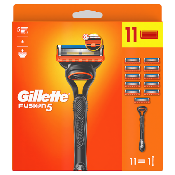 Gillette Fusion5 Pánský Holicí Strojek, 1 Holicí Strojek, 11 Náhradních Hlavic