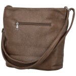 Trendy dámská koženková crossbody kabelka Carlina, hnědá