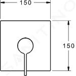 HANSA - Loft Sprchová baterie pod omítku, chrom 87629003