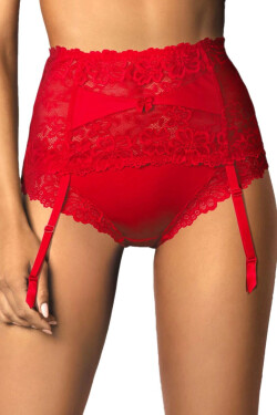 Dámský podvazkový pás 053/3 Carmela red - MAT červená M