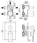 PAFFONI - Level Baterie pod omítku pro 3 spotřebiče s tělesem, chrom LES019CR