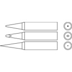 TOOLCRAFT KB-200 pájecí hrot dlátový, zahnutý Velikost hrotů 19.5 mm Délka hrotů 130 mm Obsah 1 ks