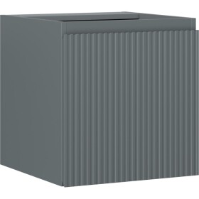 MEXEN/S - Rivel koupelnová skříňka pod umyvadlo 45, 1 dvířka, reliéf, grafit mat 91A21-04547-1-BF66