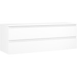 MEXEN/S - Orio koupelnová skříňka pod umyvadlo 140 cm s deskou, 2 zásuvky, bílá mat 91A10-14047-2-BFFC01