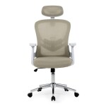 Kancelářská židle, houpací mechanismus, béžová síťovina, KA-K2031 BGE