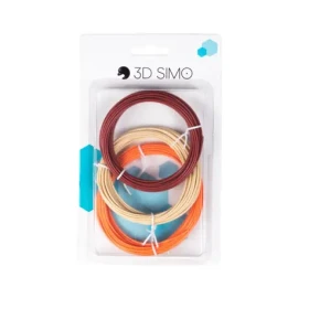 3DSimo Filament PLA III hnědá tělová oranžová / Filament / 1,75 mm / 3× 5 m
