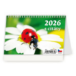 Kalendář stolní 2026 - Týdenní "S" s citáty