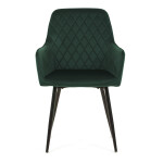 Jídelní židle, zelená, sametová látka, DCH-215 GRN4