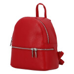 Moderní dámský kožený batoh Dreams, červený