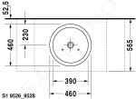 DURAVIT - Starck 1 Umyvadlová mísa bez přepadu, broušená, průměr 460 mm, WonderGliss, bílá 04454600001