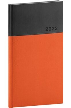 Presco Group Kapesní diář Dado 2023 - oranžovočerný, 9 × 15,5 cm / doprodej (PGD-KAPDA-3427)