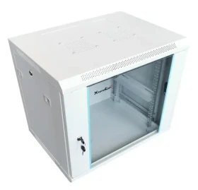 XtendLan 12U 600x450 / Nástěnný rozvaděč / Skleněné dveře / Šedý / Nosnost 60 kg (WS-12U-64-GREY-U-P)
