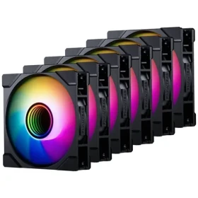 PHANTEKS M25 Gen2 PWM D-RGB Reverse Blade 6ks černá / 120mm / Hydraulic Bearing / Build Kit (GABU-846)