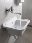 AQUALINE - Závěsná výlevka s odkládací plochou 50x34cm, plast, bílá PI5050