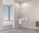Erga Paris, polička/držák na ručníky pro sprchovou zástěnu (max. 140cm), chromová, ERG-V02-PARIS-SHELF-CR