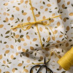 Ib Laursen Jutový provázek Yellow 100 m, žlutá barva, textil