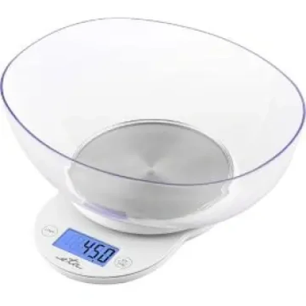 ETA ETA577090000 bílá / kuchyňská váha s nádobou 2.6l / max nosnost 5kg / přesnost 1g / LCD displej / 3x AAA (ETA577090000)