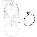 SAPHO - X-ROUND E držák ručníků kruh, chrom XR411