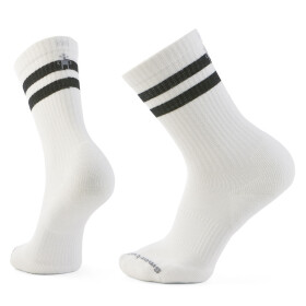 Unisex merino městské ponožky SMARTWOOL Everyday Athletic Striped Crew Socks, White velikost: 38-41 (M)