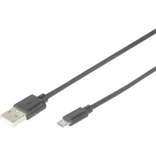 Digitus USB 2.0 kabel A - Micro USB B černá / Kabel / 1,8 m / 480 Mbit/s (AK-300127-018-S)