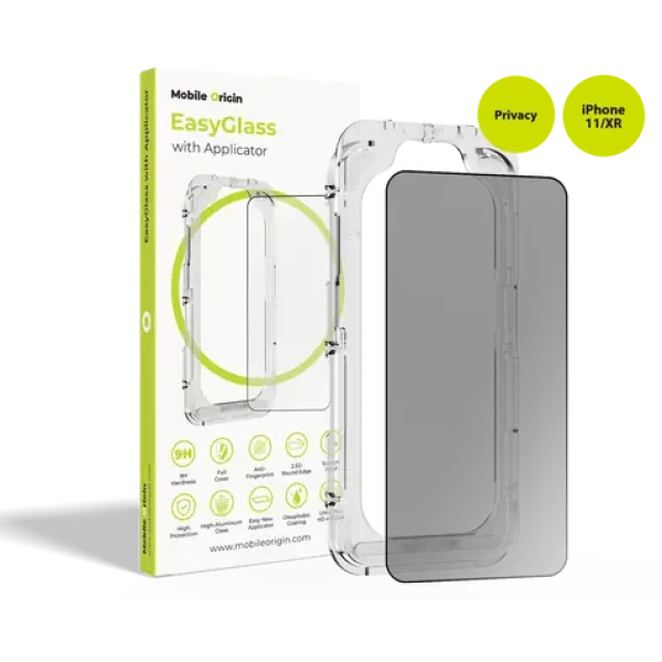 Mobile Origin EasyGlass Privacy Ochranné sklo s aplikátorem pro Apple iPhone 11/XR (EGA-P-i11)