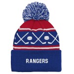 Outerstuff Dětská batolecí zimní čepice New York Rangers NHL Face-Off Cuff Pom