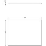 MEXEN - Uni vrchní deska 60, černá lesk 91AXX-0604-464-18-70