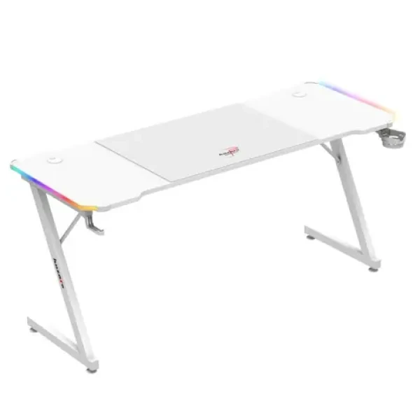Huzaro Hero 4.8 RGB bílá / Herní stůl / 160 x 60 x 74 cm (HZ-HERO 4.8 RGB WHITE)