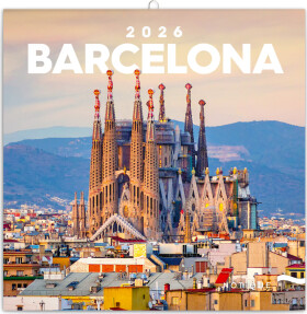 Kalendář 2026 poznámkový: Barcelona, 30 x 30 cm