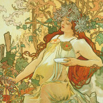 Nástěnný poznámkový kalendář 2026 NOTIQUE - Alfons Mucha, 30 x 30 cm