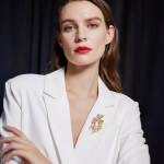 Luxusní brož s fialovými motýly Yvette, Fialová