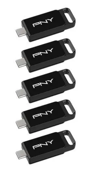 PNY Elite 64GB černá / Flash disk / USB-C 3.2 Gen 1 / 5 ks (P-FD64GX5ELC-EF)