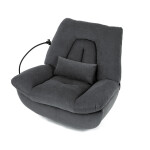 Polohovací křeslo, elektrické zabudované ovládání, šedá, látka, TV-7081 GREY2