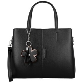 Módní dámská koženková kabelka do ruky Briana, černá